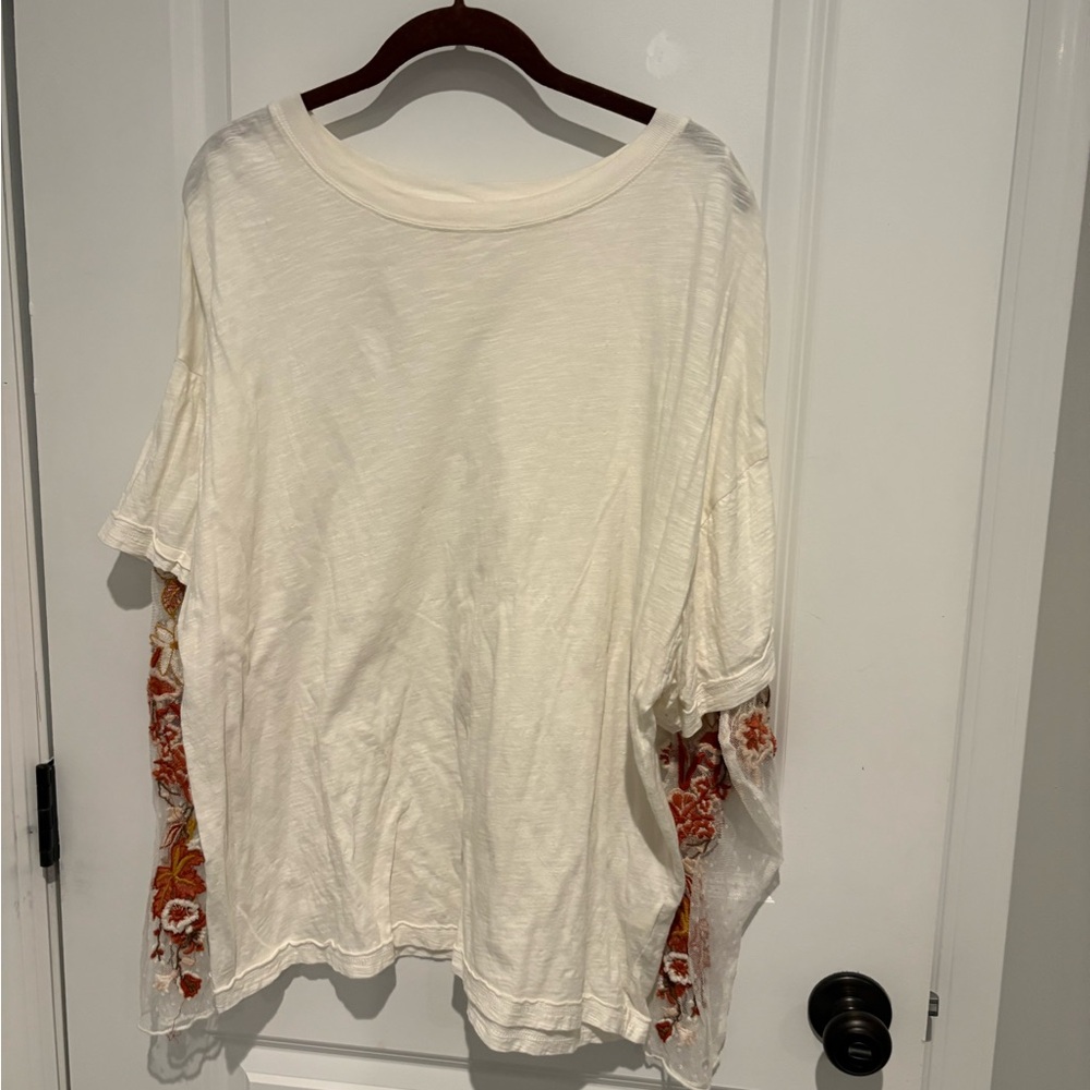 White Floral Women's Top